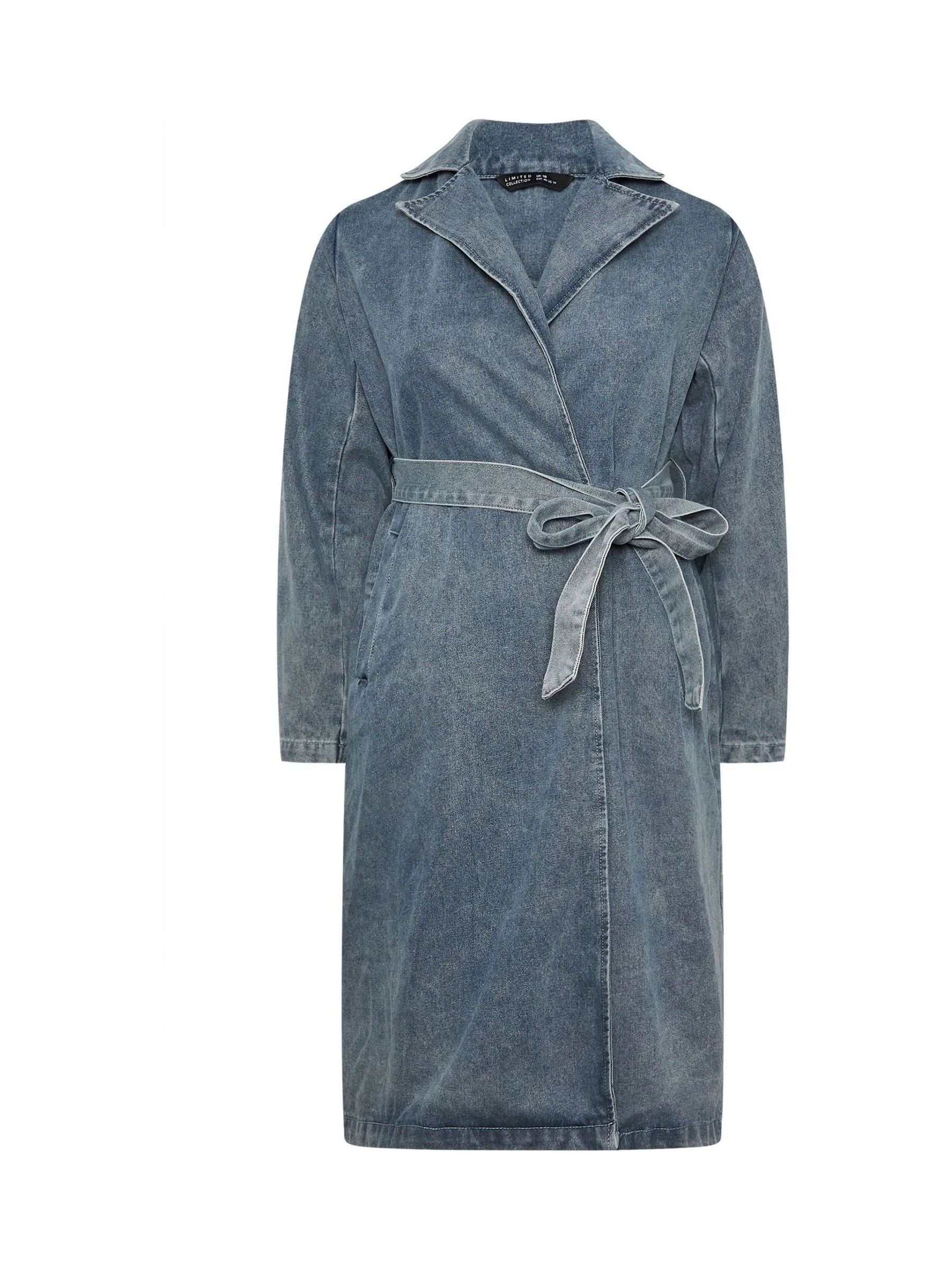 Yours Curve Limited Longline Denim Trench Coat
