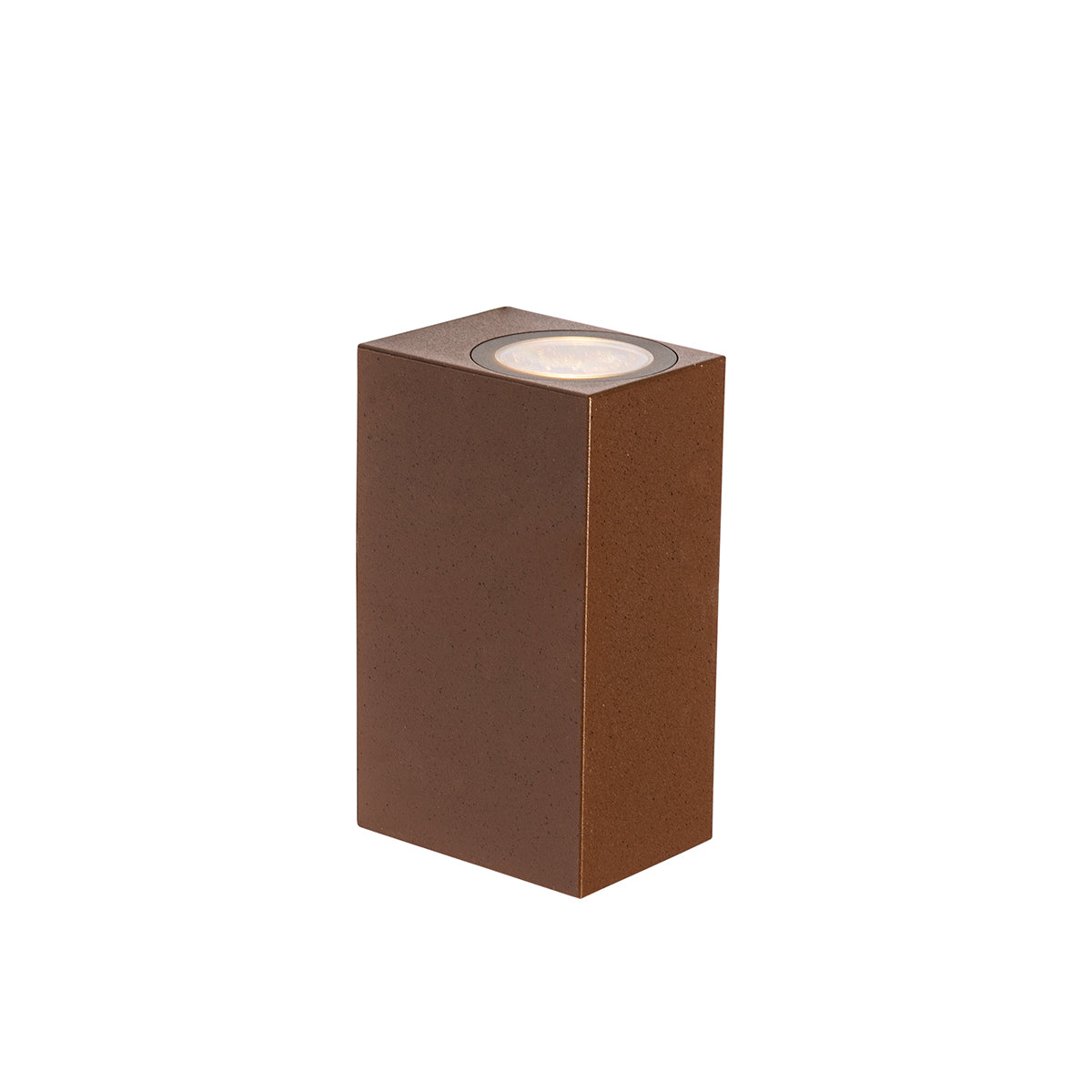 QAZQA Moderne buiten wandlamp roestbruin kunststof 2-lichts - Baleno