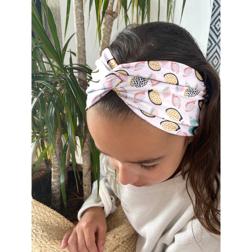 Bandeau Jersey Croisé Enfant Coquillages Et Crustacés