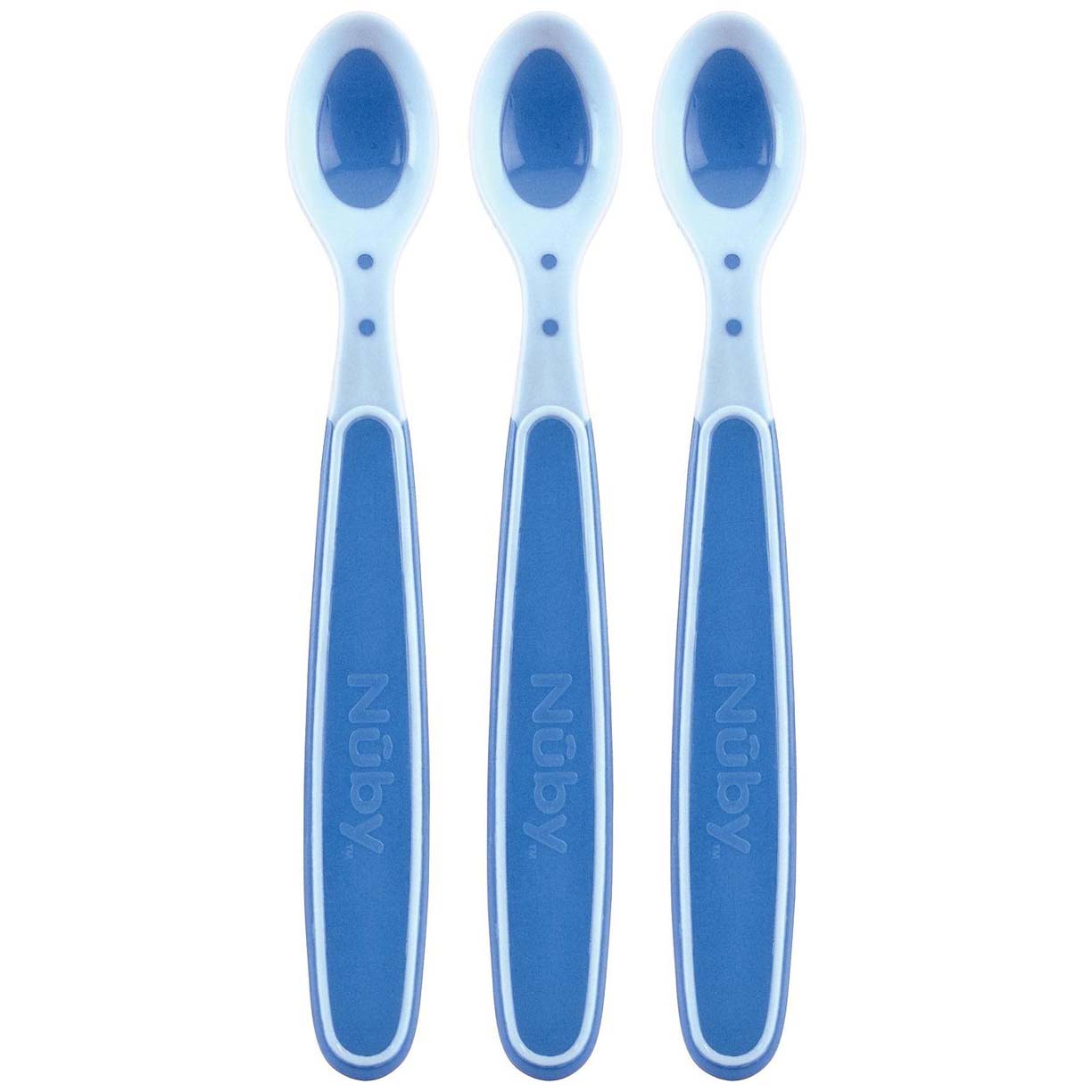 Nûby warmtegevoelige lepeltjes blauw
