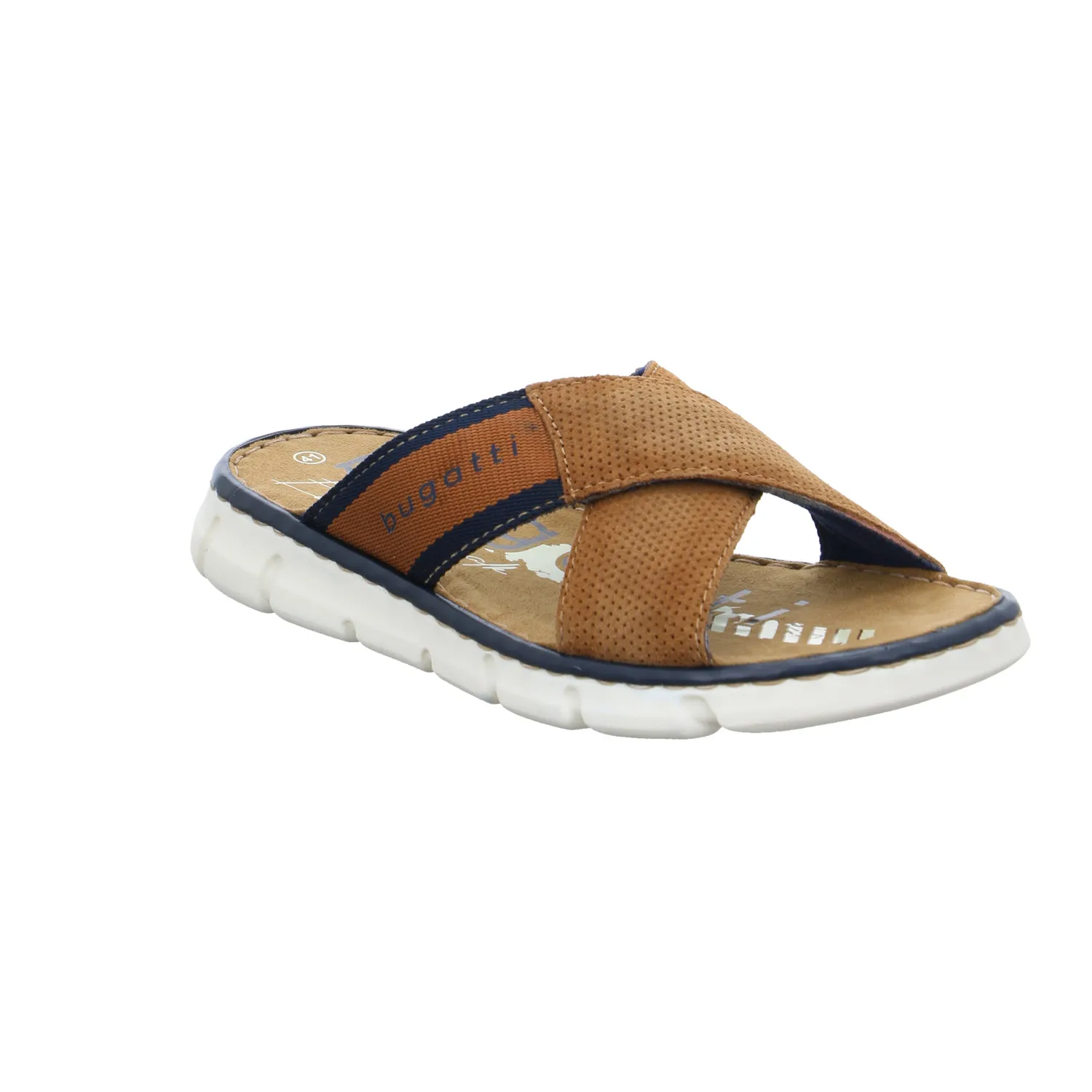 BUGATTI SHOES Offene Schuhe Cognac Leder