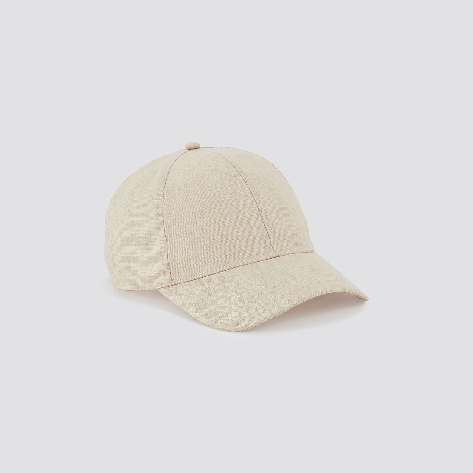 Casquette été broderie latérale Ecru