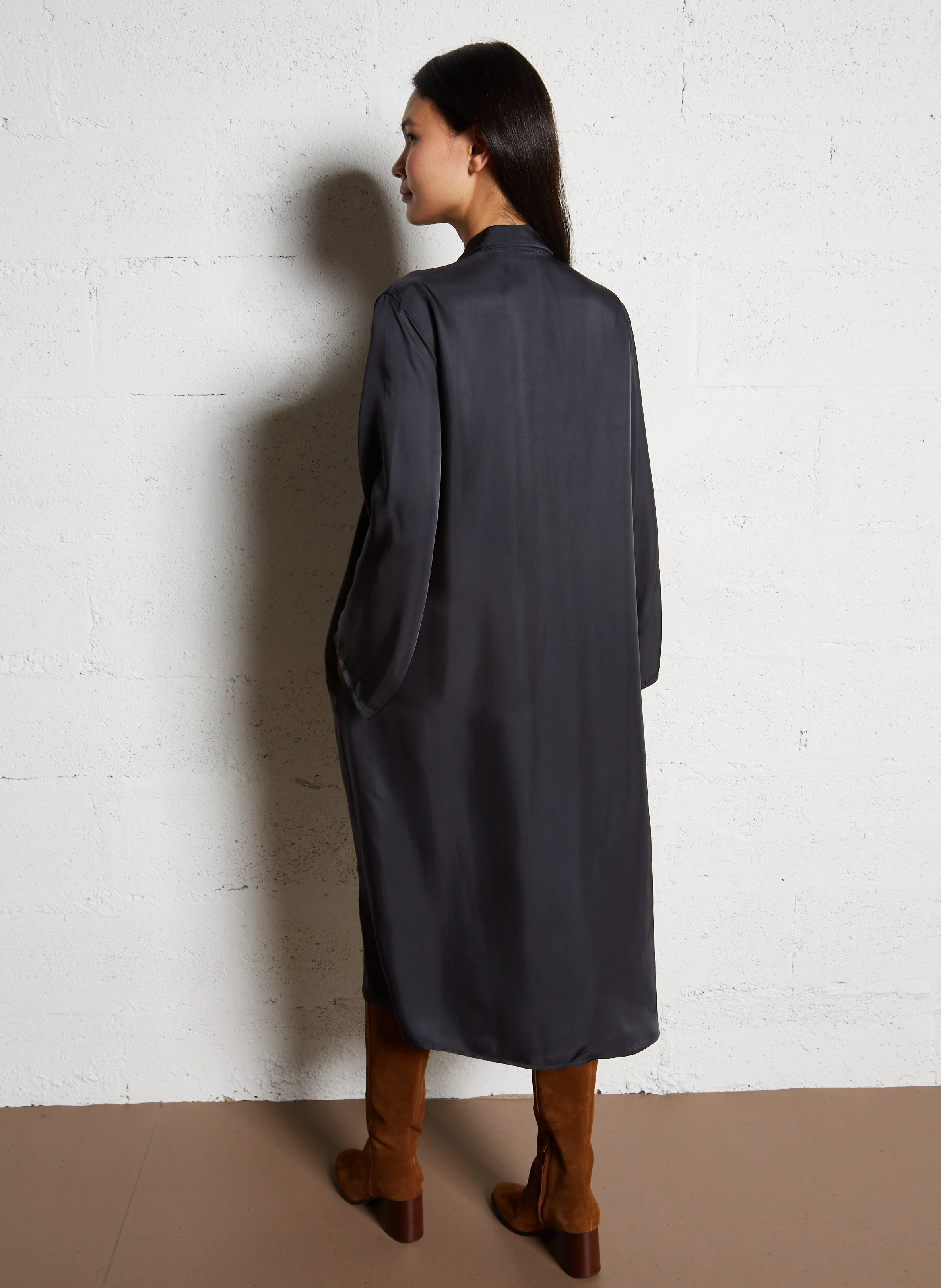 LUABIRD - Robe chemise ample| Noir