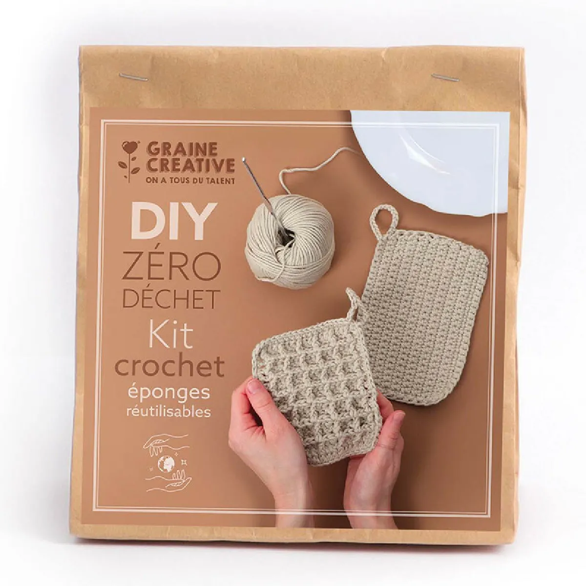 Graines Créatives Kit DIY - Éponges réutilisables
