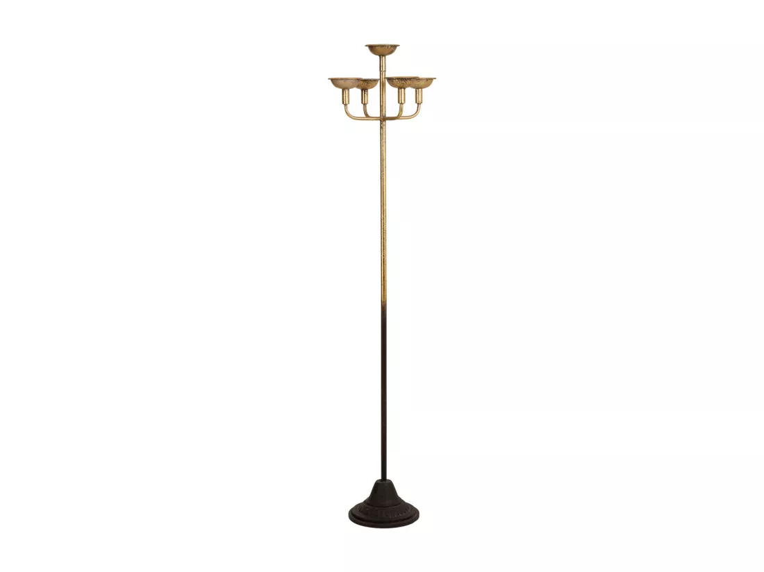 Lampadaire en métal noir 37x37x149h