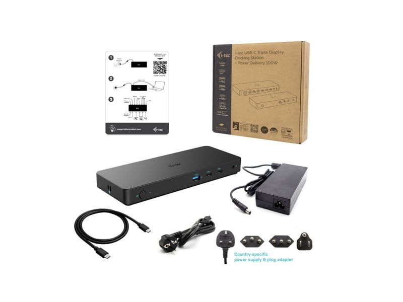 i-tec Dockingstation USB-C 3x 4K Gen 2 Pro   PD 100 W I-tec USB-C Triple Display Docking Station Gen 2 Pro   Power Delivery 100 W