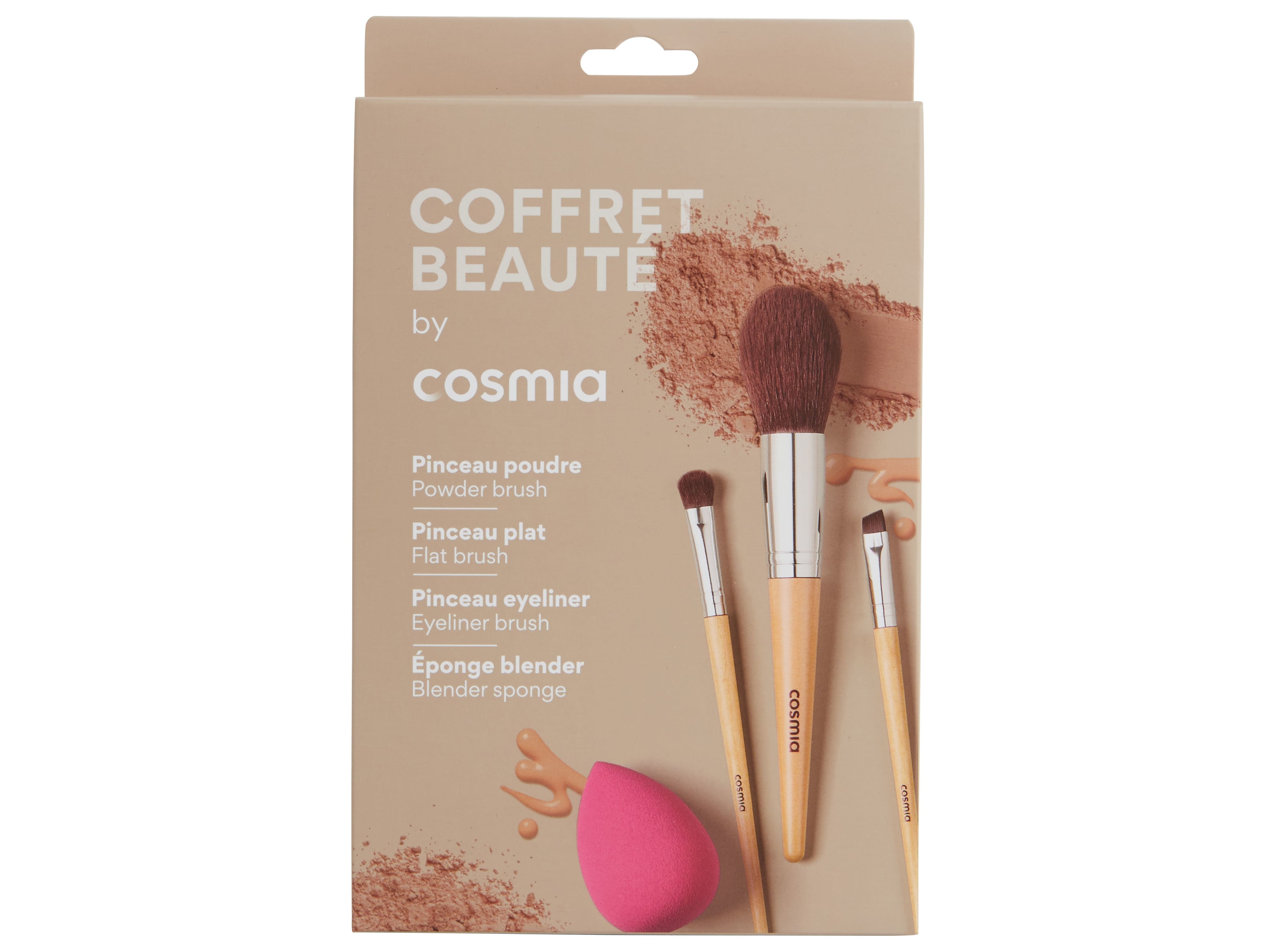 CONJUNTO COSMIA KIT DE MAQUILHAGEM 4 PEÇAS