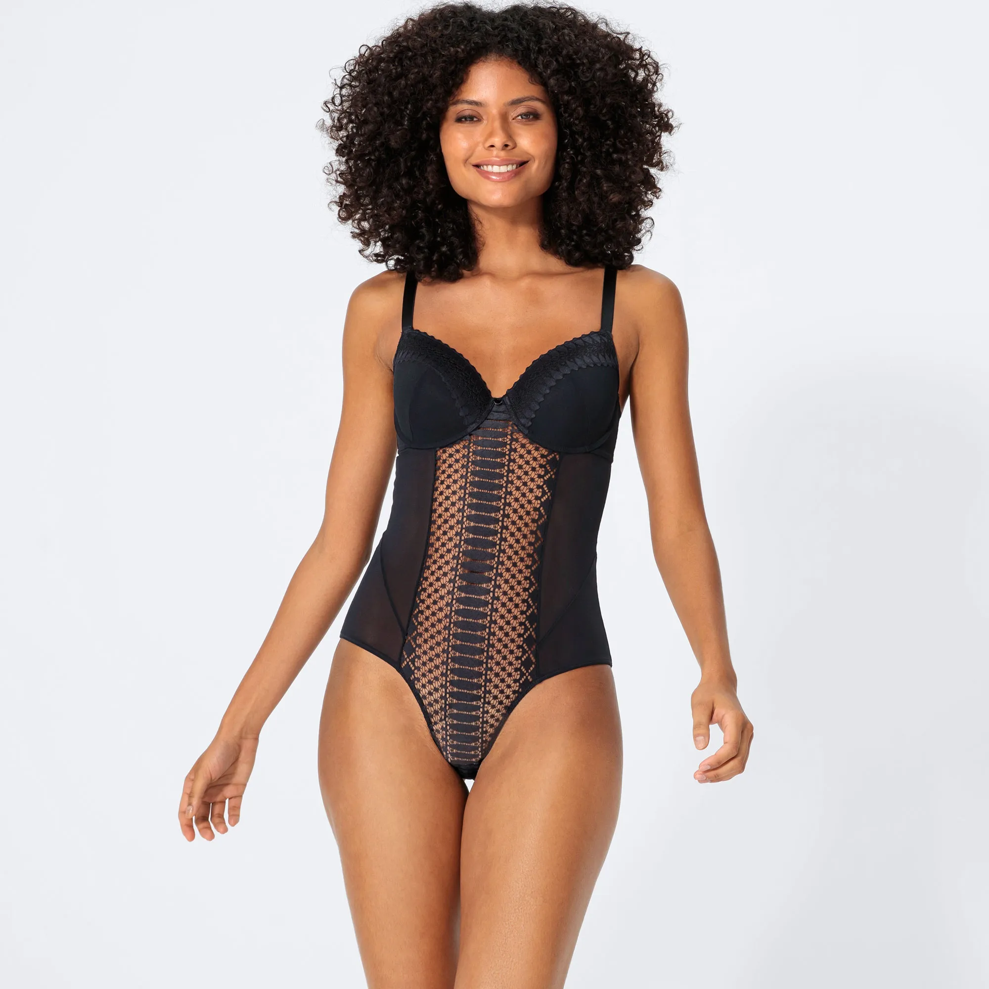 Damen-Body mit Spitzendetails