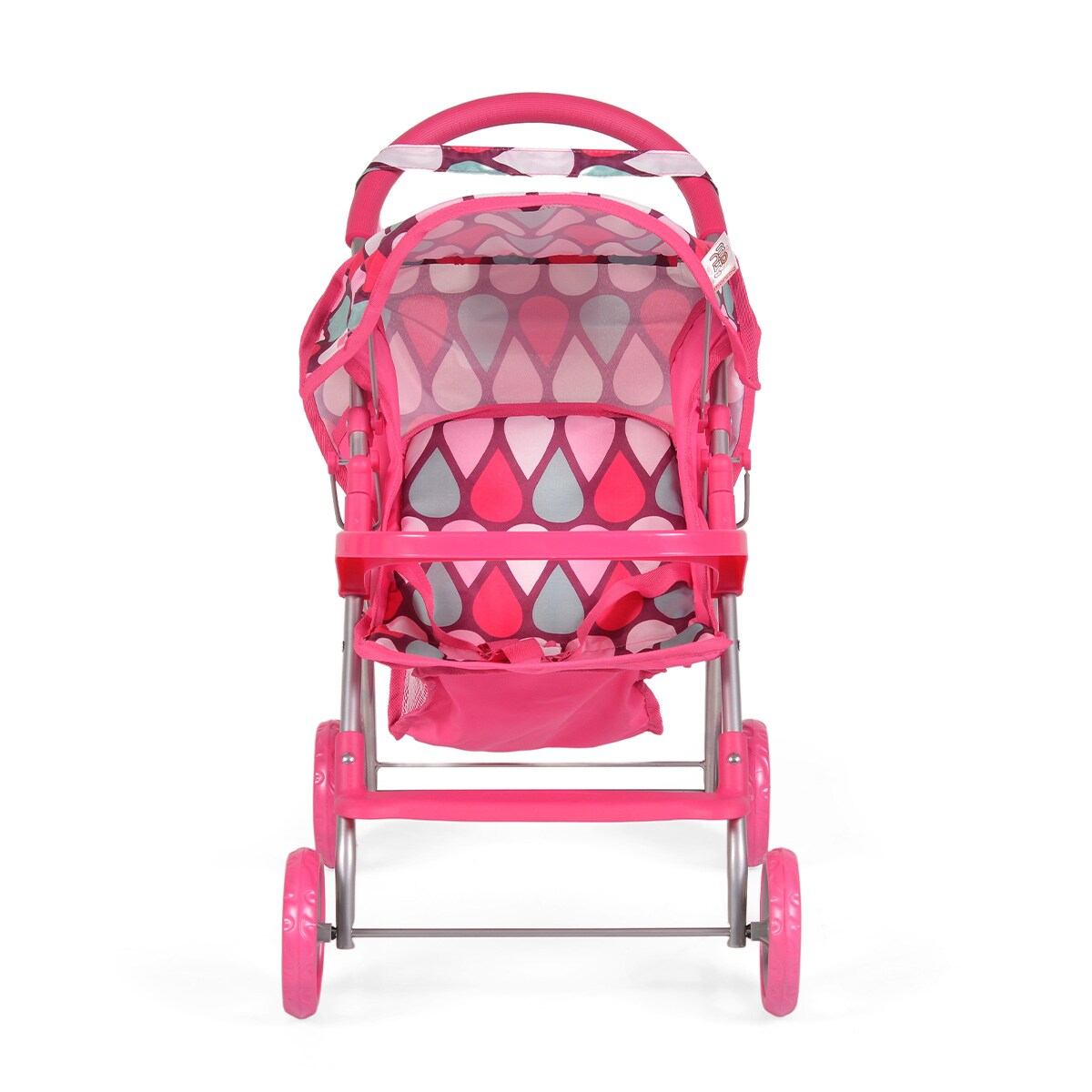 Puppenbuggy, Puppenwagen 9617, Schiebehöhe 50 cm, Sonnendach, Sicherheitsgurt