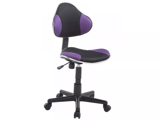 Chaise de bureau - Microfibre & Plastique - Violet - Bastian