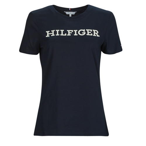 Tommy Hilfiger - REG MONOTYPE EMB C-NK SS - Marine