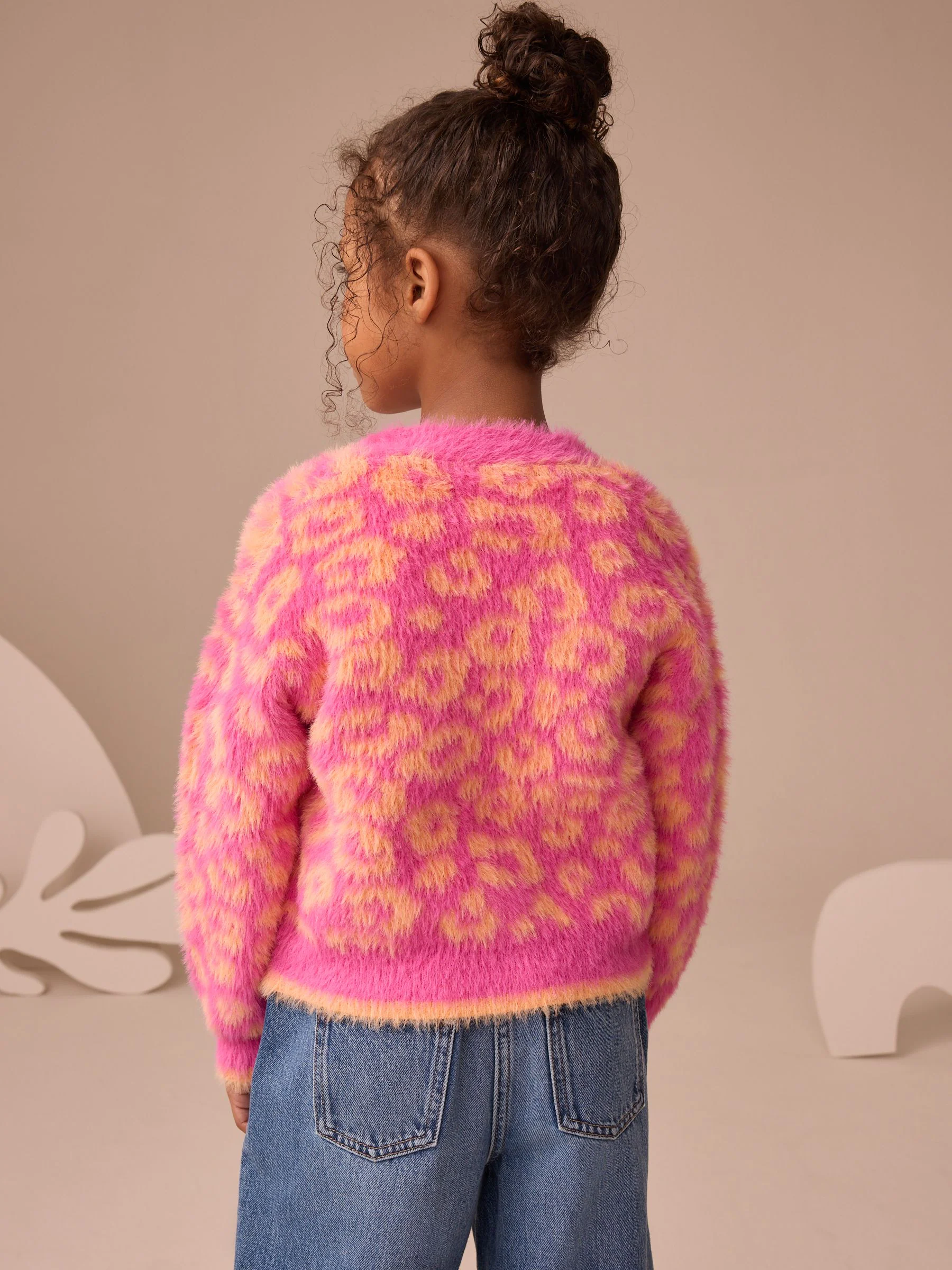 Pink and Orange Leopard - Rechthoekig vest (3-16jr)