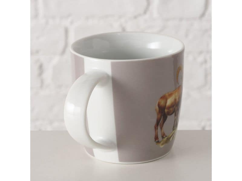 Boltze Tasse Poldie Keramik, 330 ml Universaltasse für den täglichen Gebrauch