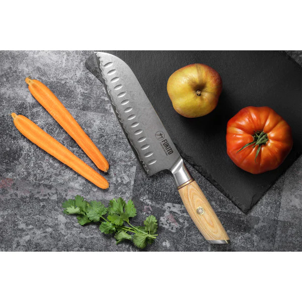 Couteau Fukito Pakka San Mai modèle Santoku 18cm Fukito