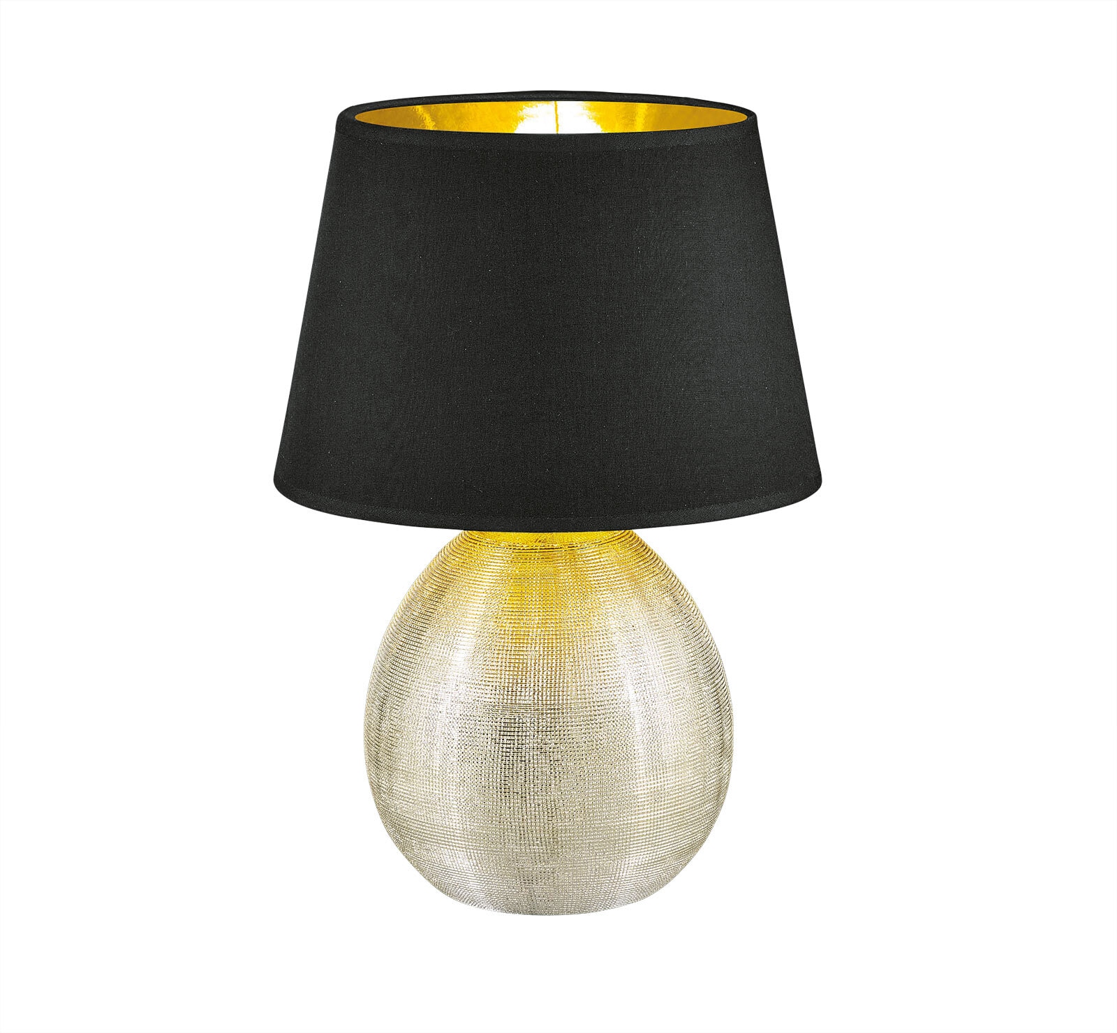 RL Retrofit Tischlampe 1 flg mit Textilschirm H 35 LUXOR Goldfarbig