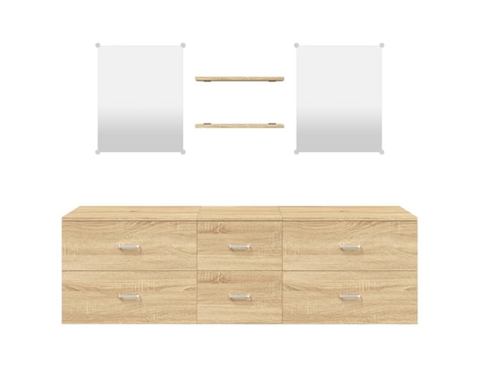 VIDAXL - Ensemble de meubles salle de bain 5 pcs chêne bois d'ingénie...