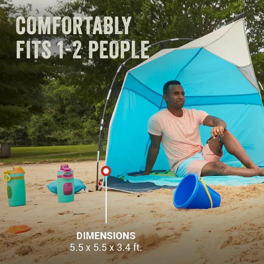 Skyshade&trade; Small Compact Beach Shade, Caribbean Sea