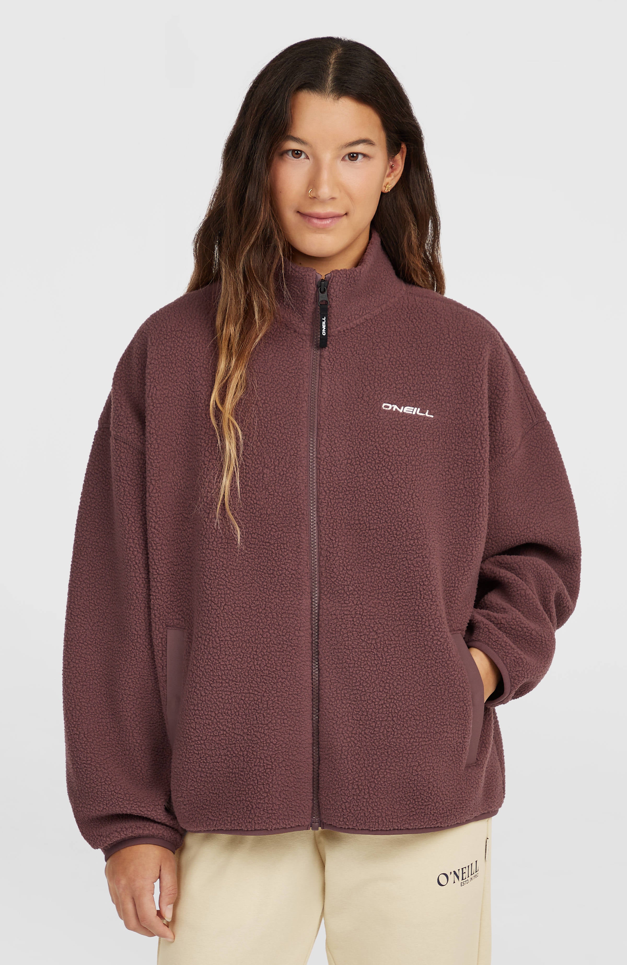 Must-Have High-Pile fleecevest met volledige rits