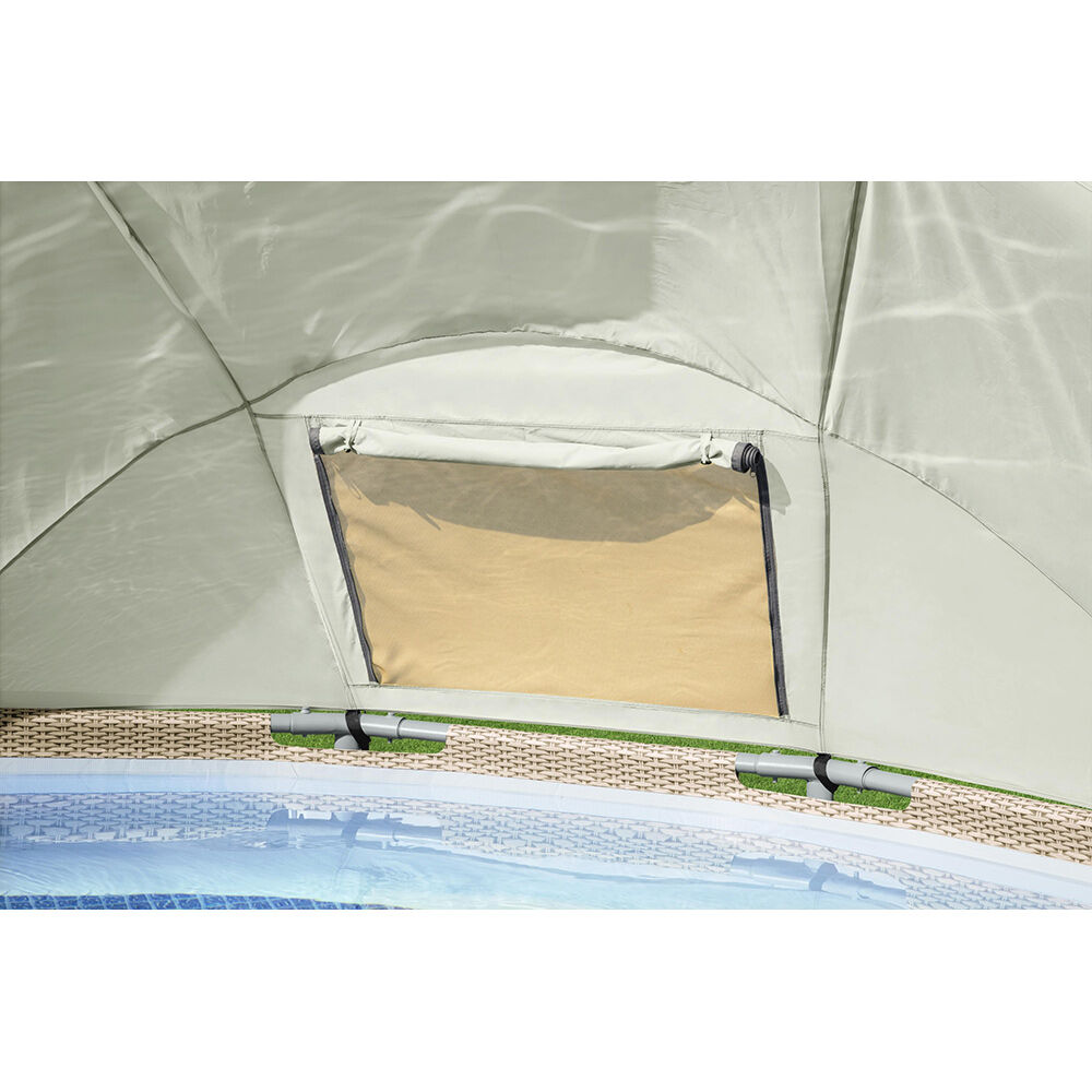 Piscine hors sol ronde Power Steel™ Bestway avec auvent Ø396xH107cm