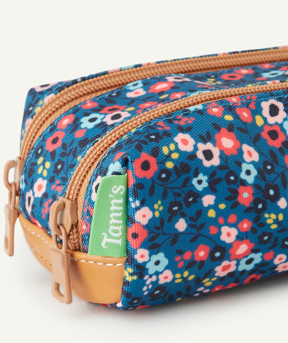TANN'STROUSSE LOU ANN BLEUE AVEC IMPRIMÉ FLEURI