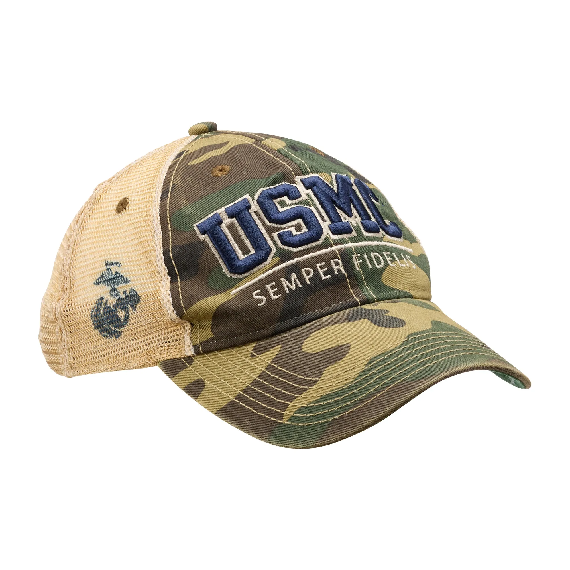 7.62 Design -  7.62 Design Cap YOUTH USMC Semper Fidelis Trucker Hat camo