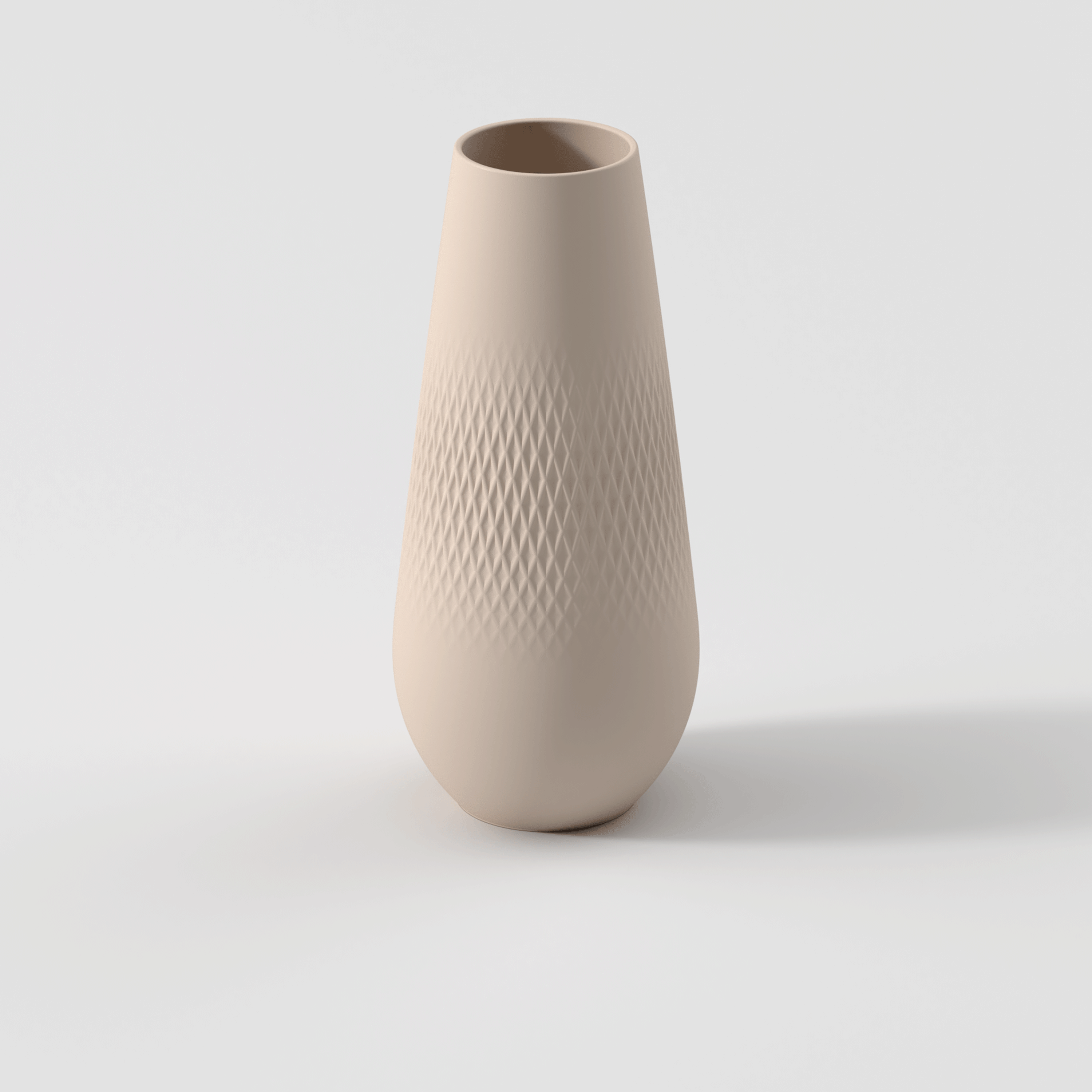 Manufacture Vase Beige, 4.6'' x 10.5'', Premium Porcelain