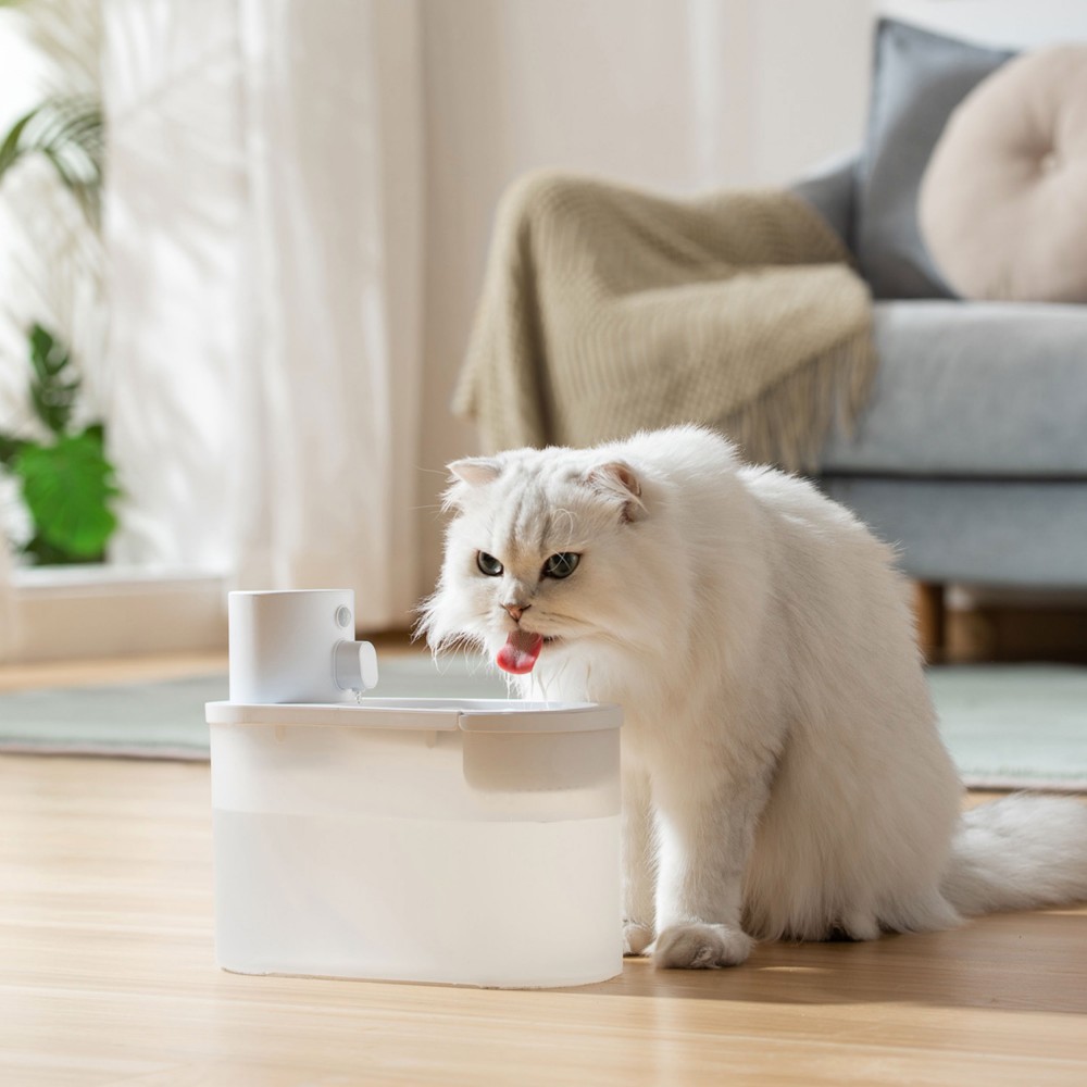 Akoi - fontaine à eau pour chat sans fil, silencieuse, lampe uvc, 24x13x12,5cm