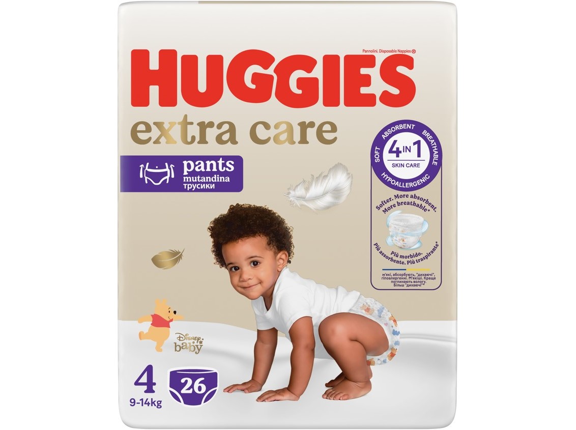 FRALDA CUECA HUGGIES T4 9-14KG 26UN