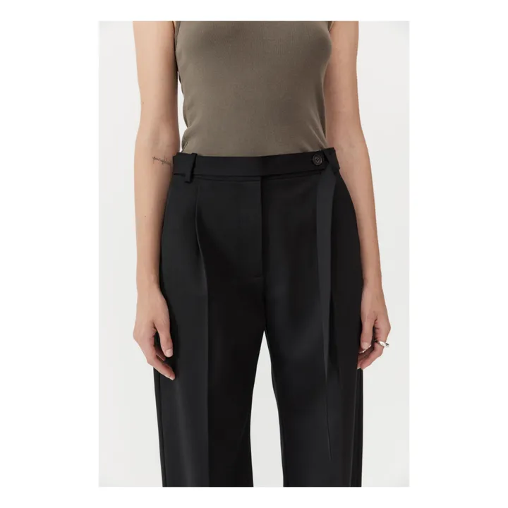 St Agni Pantalon Ceinturé | Noir