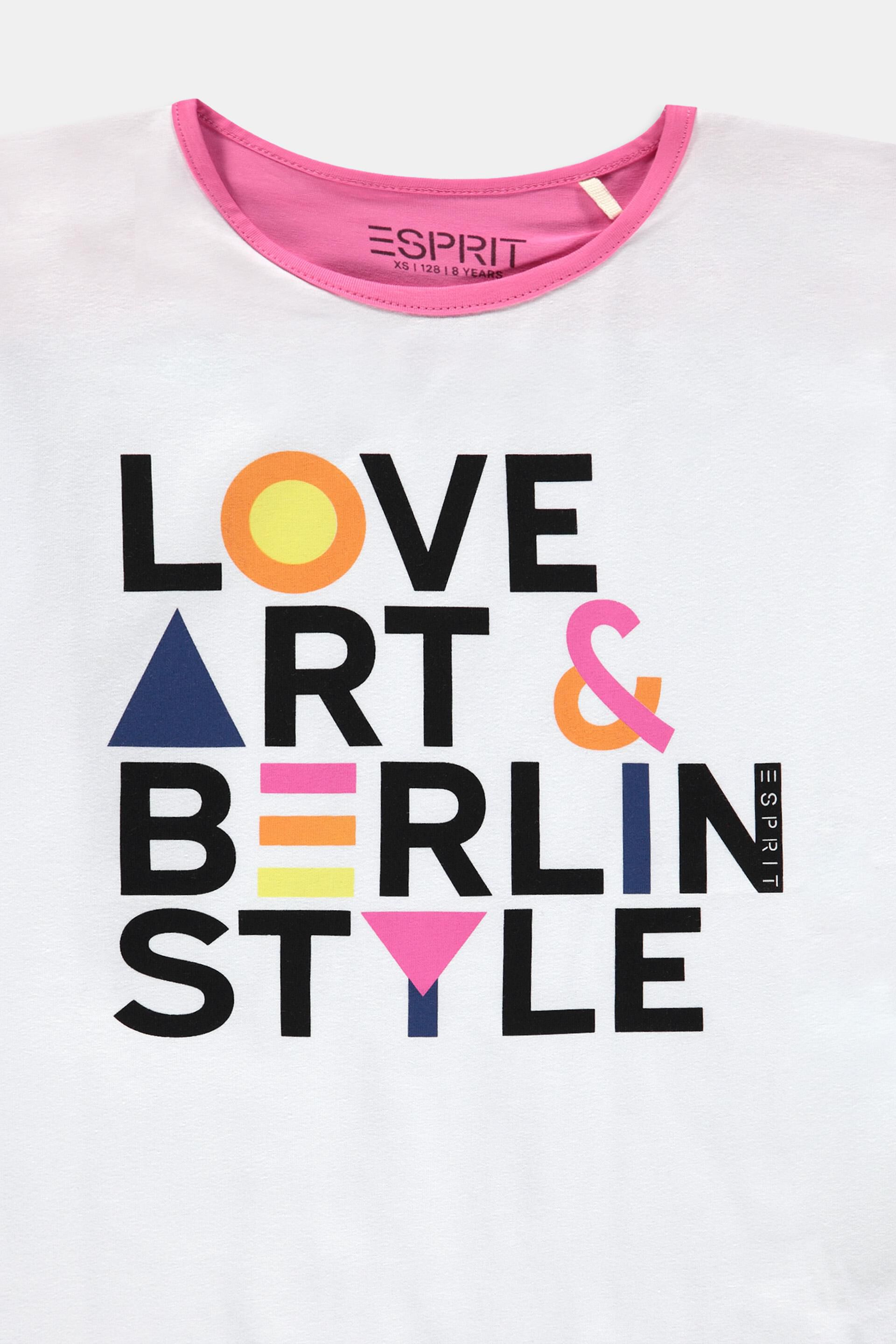 T-shirt en coton à imprimé sur la poitrine