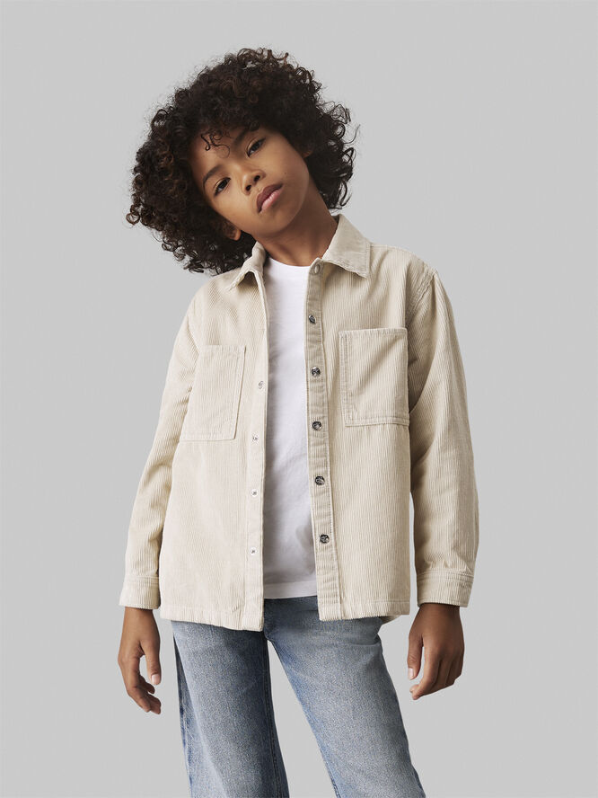 Calvin Klein CORDUROY STRAIGHT OVERSHIRT Pelican
