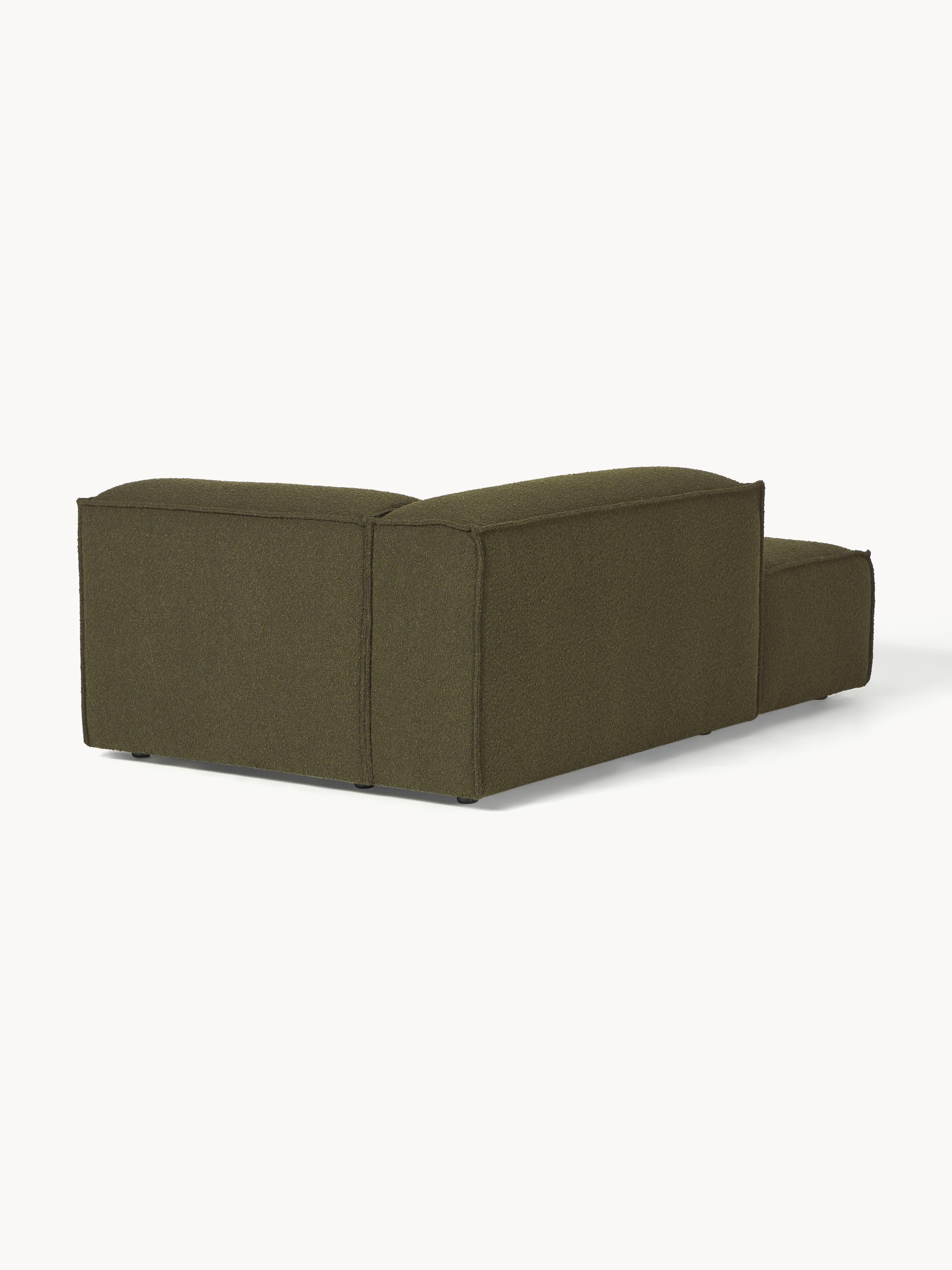 Chaise longue hoekmodule Lennon uit bouclé
