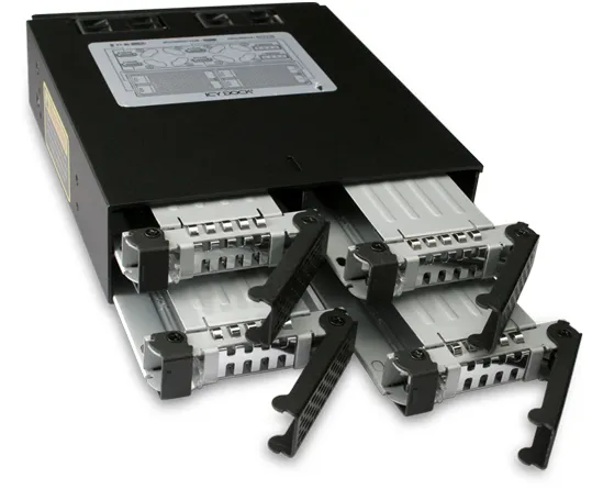 Cremax ICY Dock ToughArmor MB994SP-4SB-1 - Hus til lagringsenhed - SATA 6Gb/s - SATA 6Gb/s - mat sort