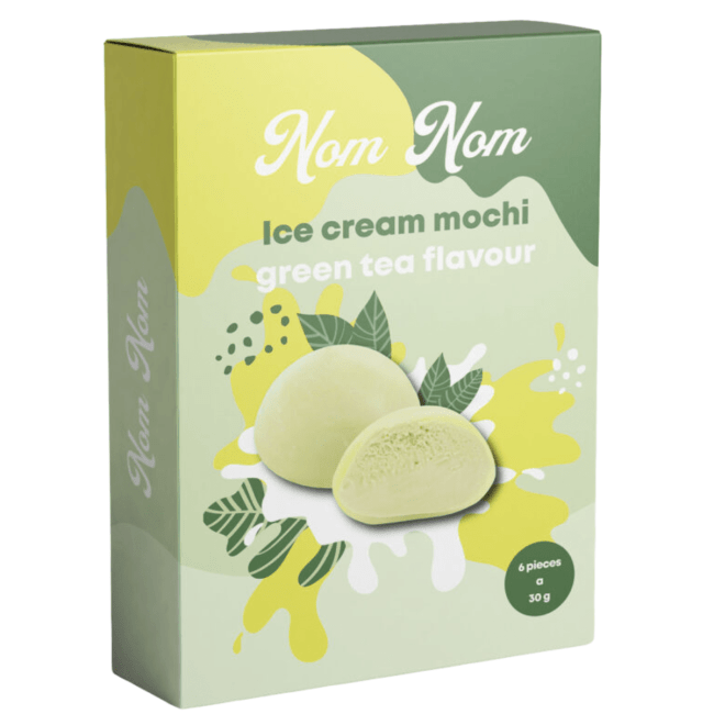 Nom Nom Bevroren Groene Thee Mochi Ijs 6x30g
