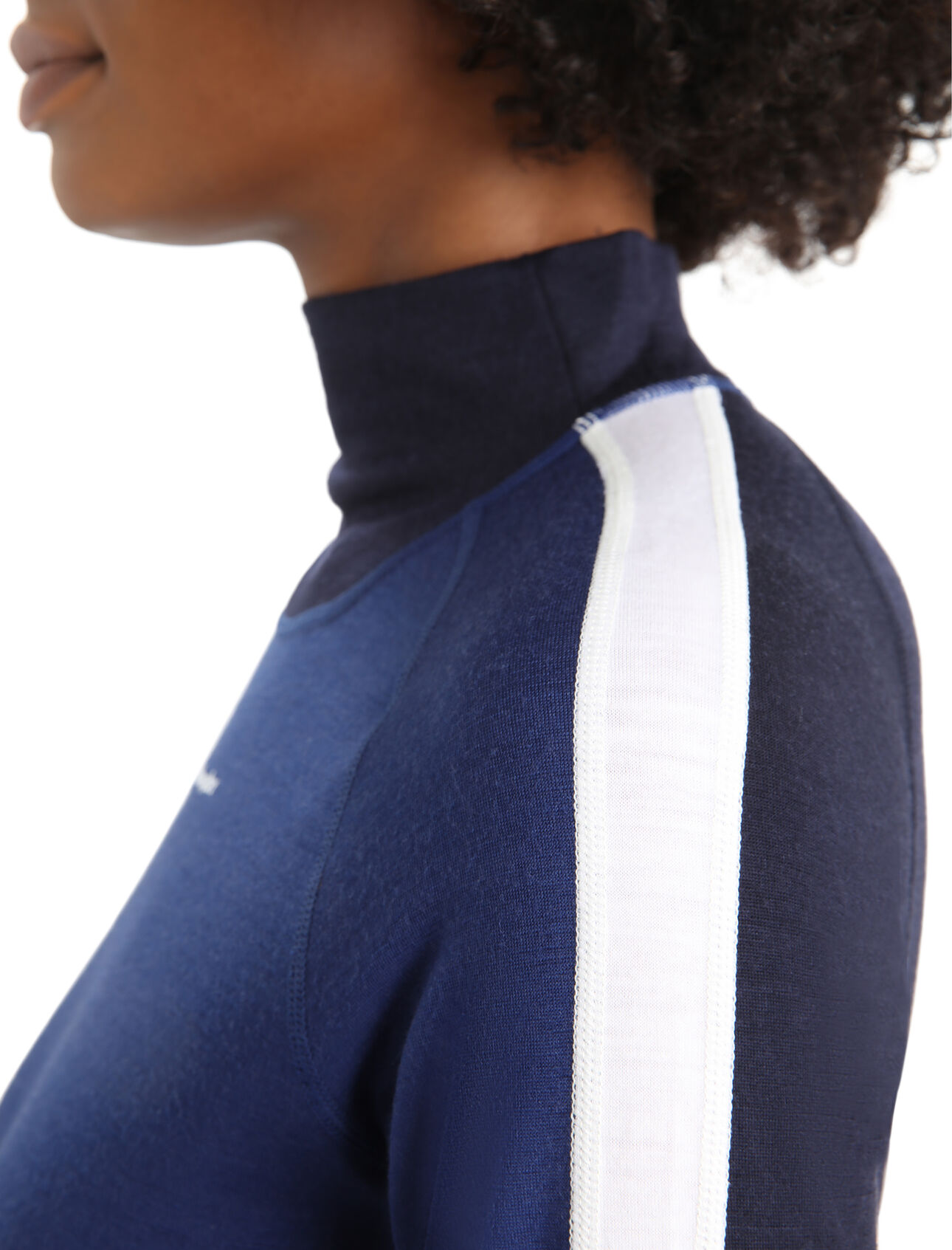 Icebreaker Merino 200 Oasis Sonebula LS High Neck Womens Midnight Navy/Royal Navy