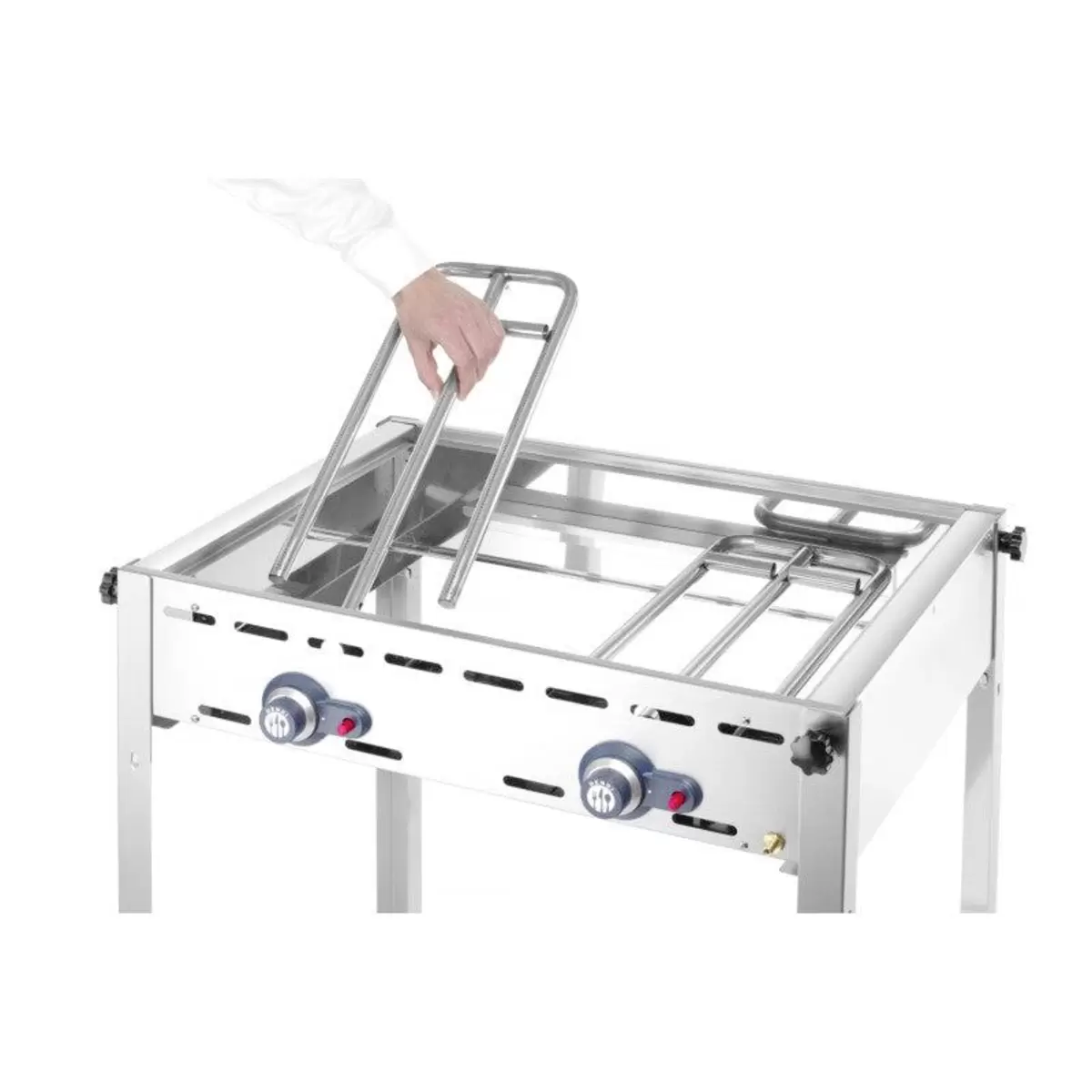 Standgrill HENDI GRILLSYSTEM GREEN FIRE Silber