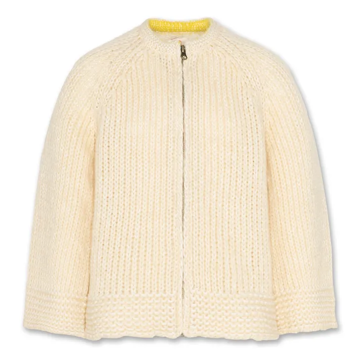 AO76 Cardigan Hibiscus | Ecru