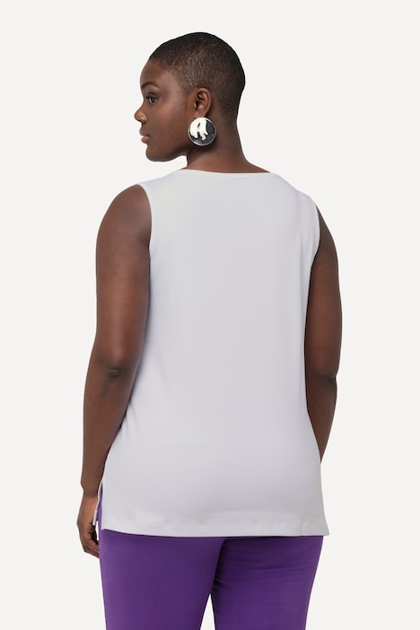 Pima Cotton-Top, A-Linie, Rundhals, ärmellos