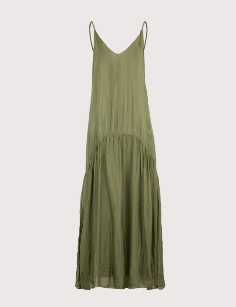 DIXIE ROBE LONGUE FINES BRETELLES KAKI