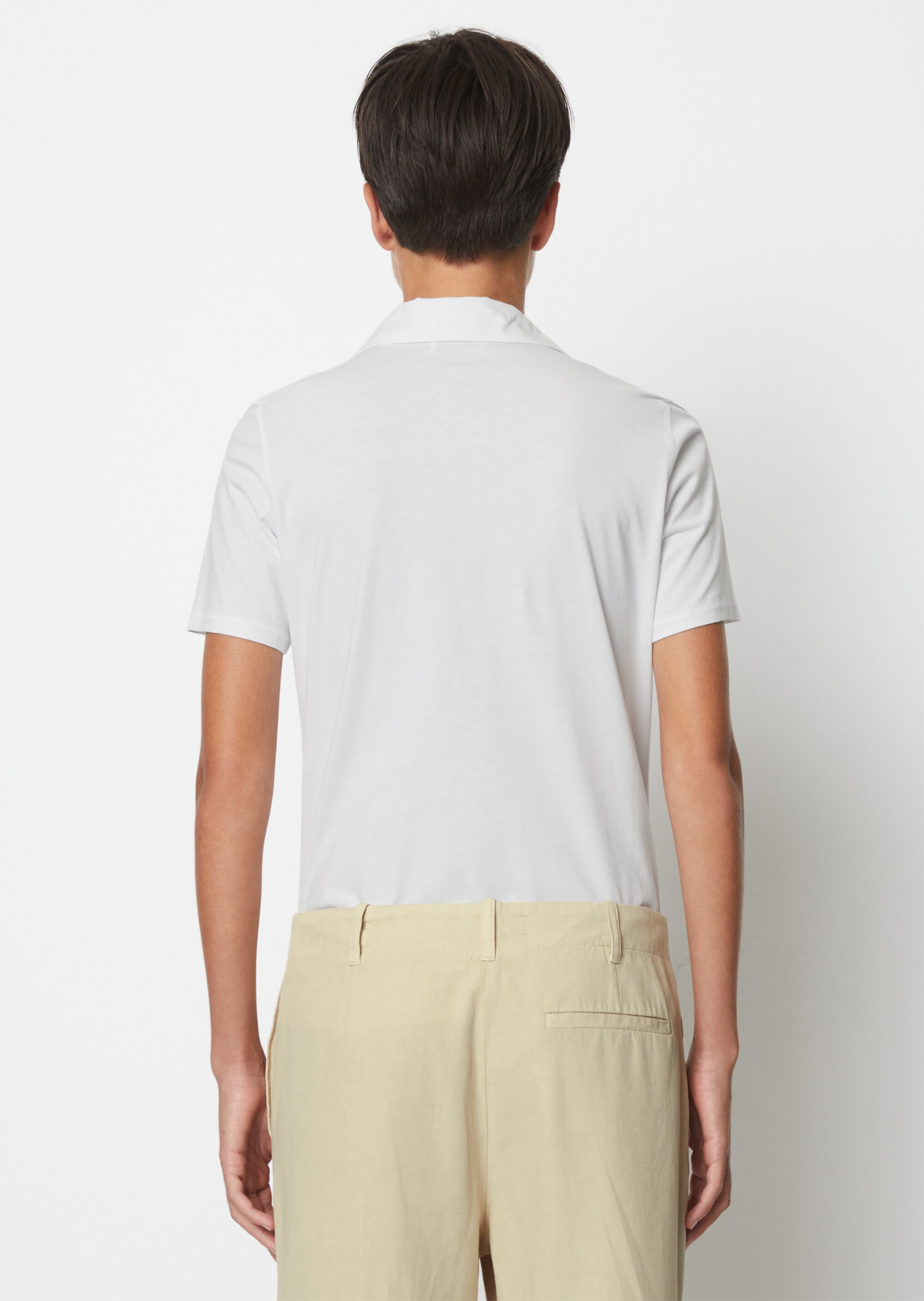 Kurzarm Poloshirt regularmit Material-Mix-Details