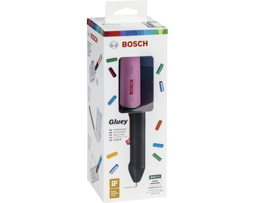 Lijmstift Gluey cupcake roze incl. USB-oplader, 2x oplaadbare batterijen en 20 lijmstiften Ø 7mm
