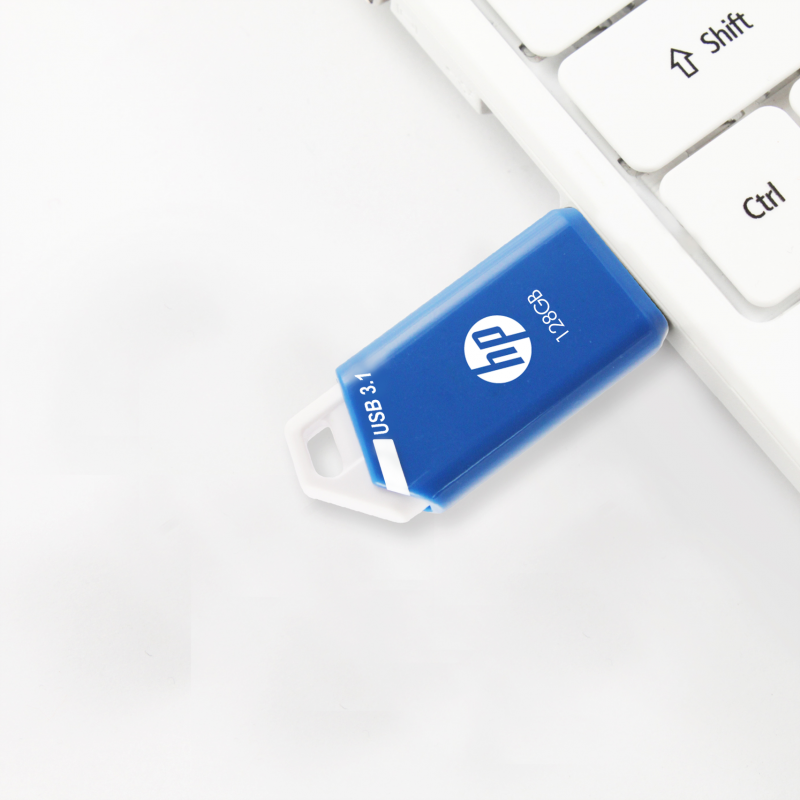 (3er Set) x755w 128GB USB 3.1 Speicher Stick mit 75 Mbit/s Lesegeschwindigkeit (HPFD755W128X3) - Blau / Weiss
