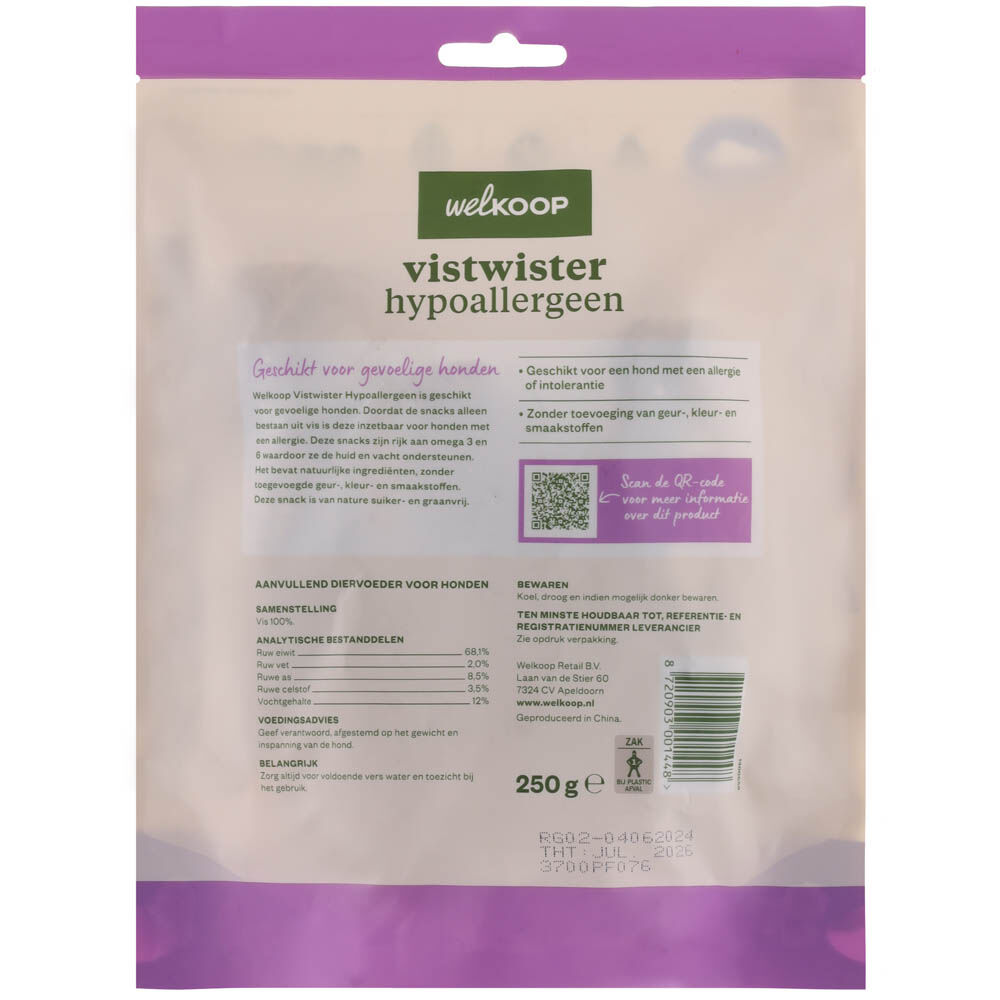 Welkoop - Vistwister Hypoallergeen - 250 Gram - vis