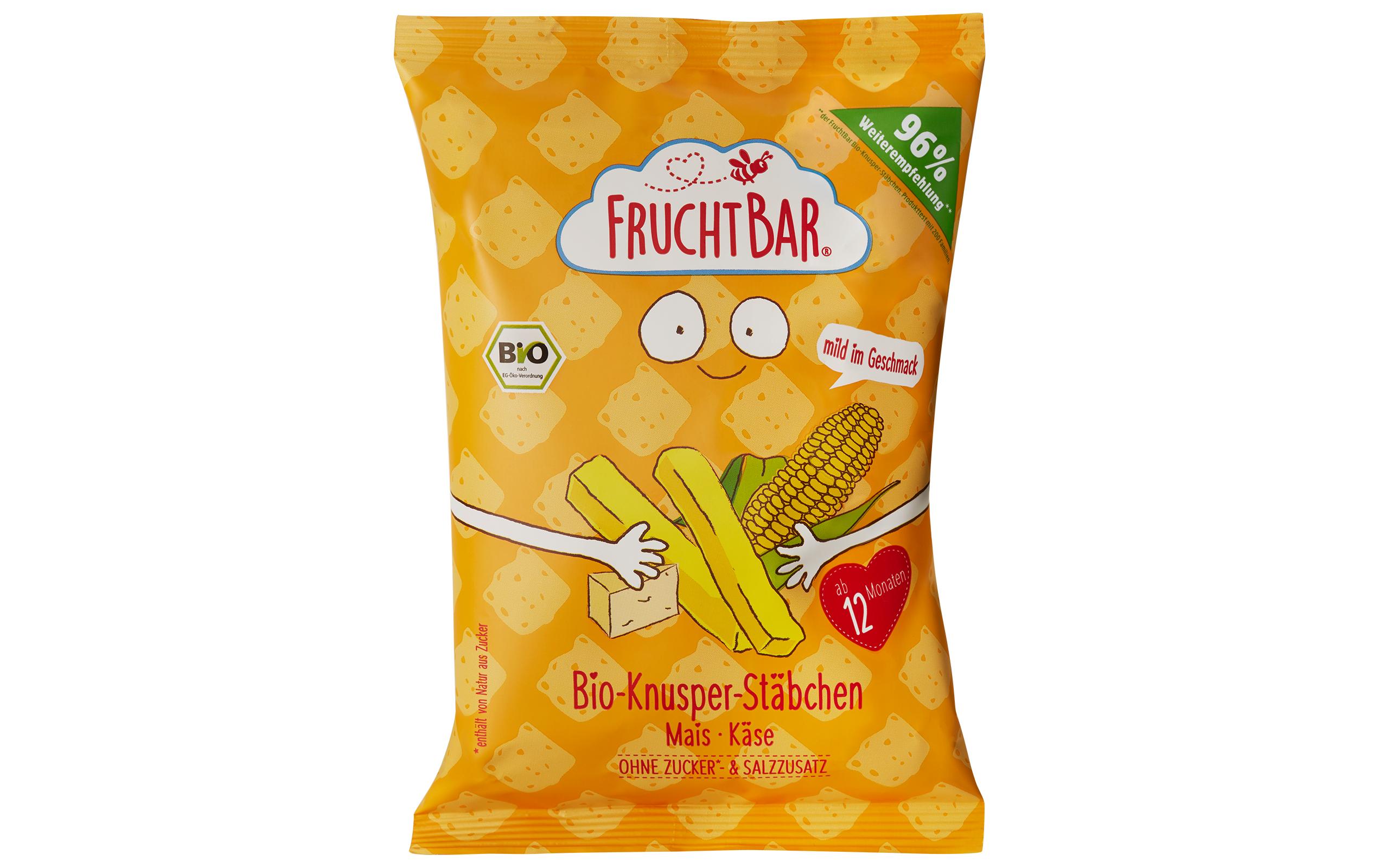Knabberspass Knusper Stäbchen Mais & Käse 30gKnuspriger Snack mit Käsegeschmack