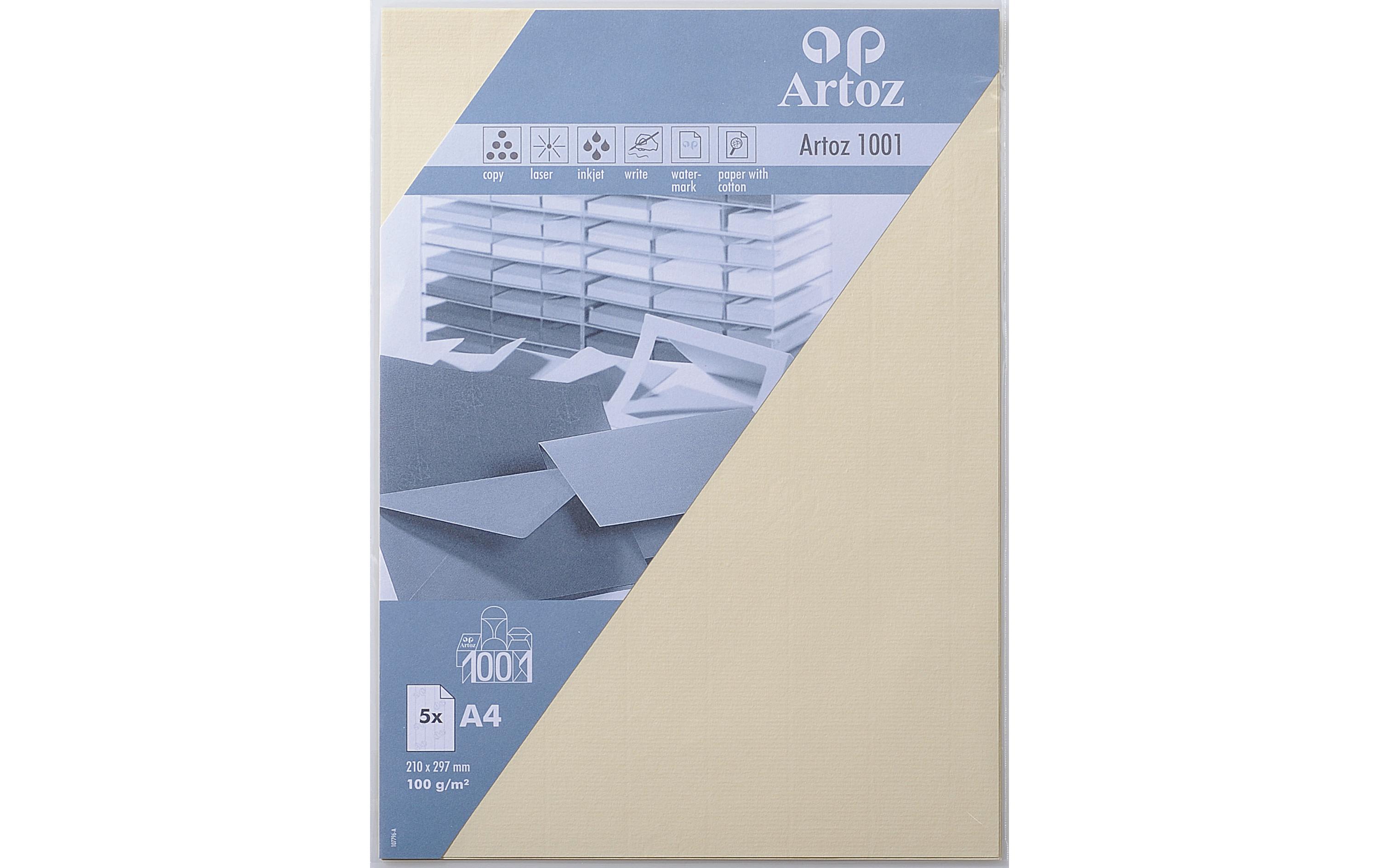 Schreibpapier 1001 A4 100 g/m² Chamois, 5 BlattDesignpapier