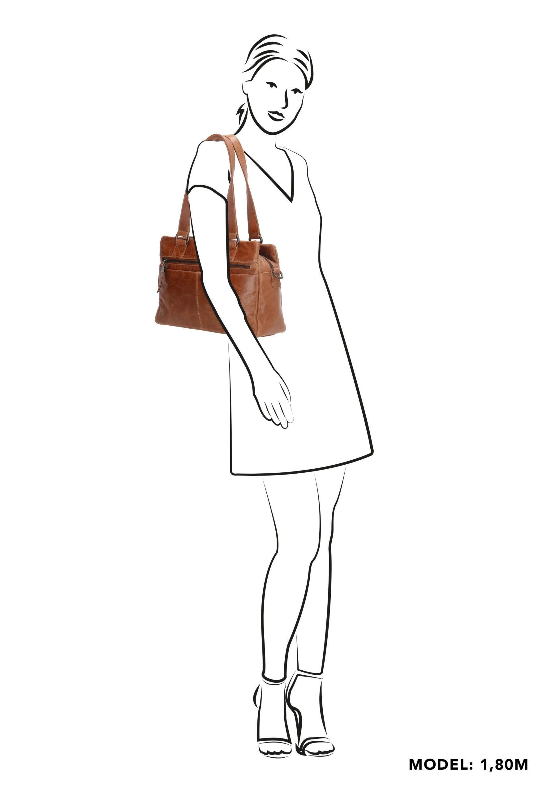 Micmacbags Porto Hand/ Schoudertas Bruin