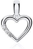 Hart hanger in 18k witgoud met Diamanten
