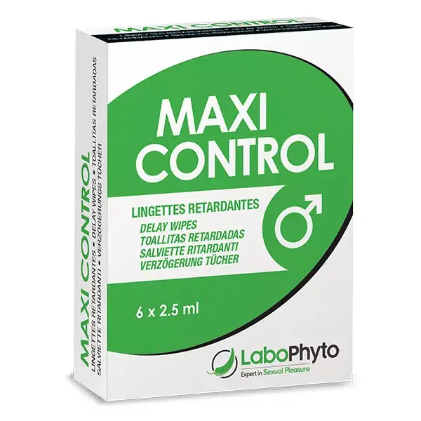 Labophyto MAXI CONTROL - lenços umedecidos para retardar a ejaculação - 6 lenços