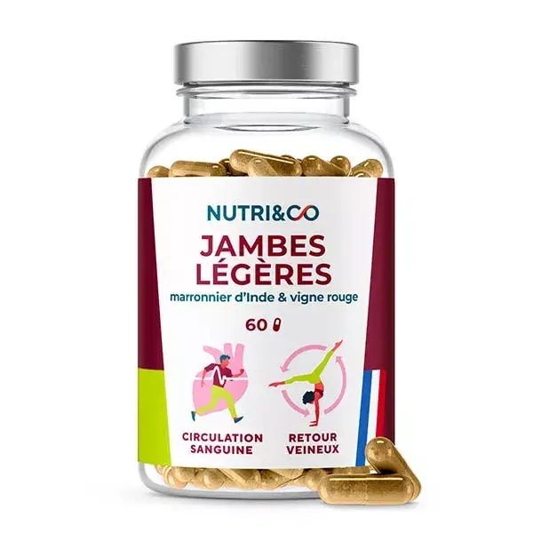 Nutri&Co Pernas Leves e Fórmula Patenteada para Circulação - 60 Cápsulas Veganas