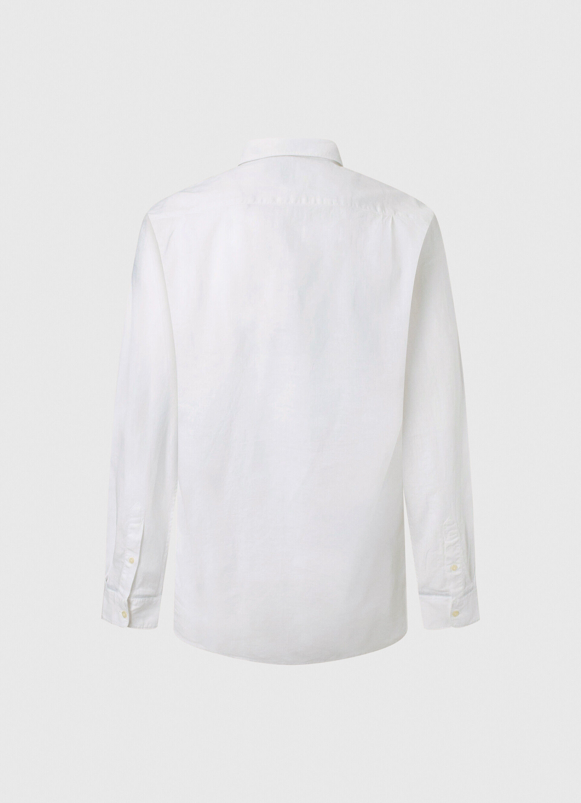 Camisa de linho de manga comprida Parker - branca